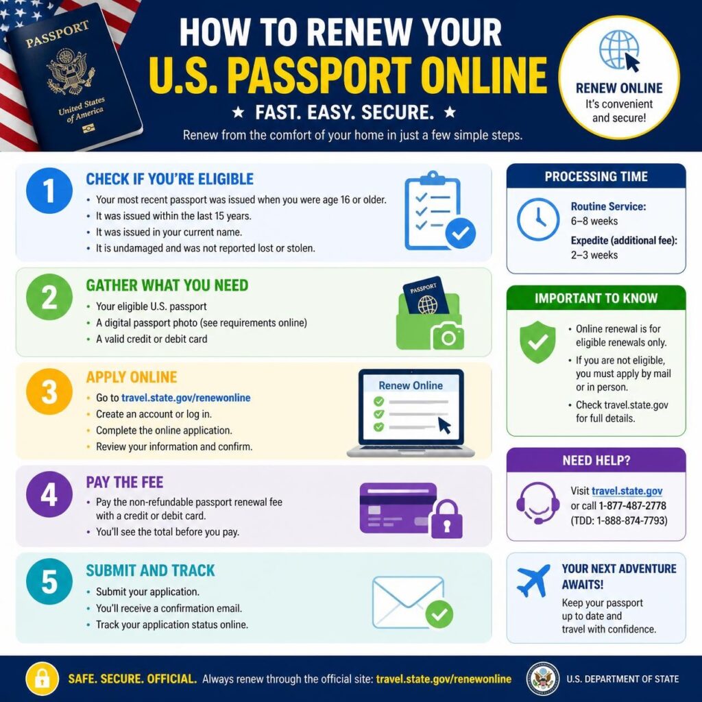 can you renew passport online usa