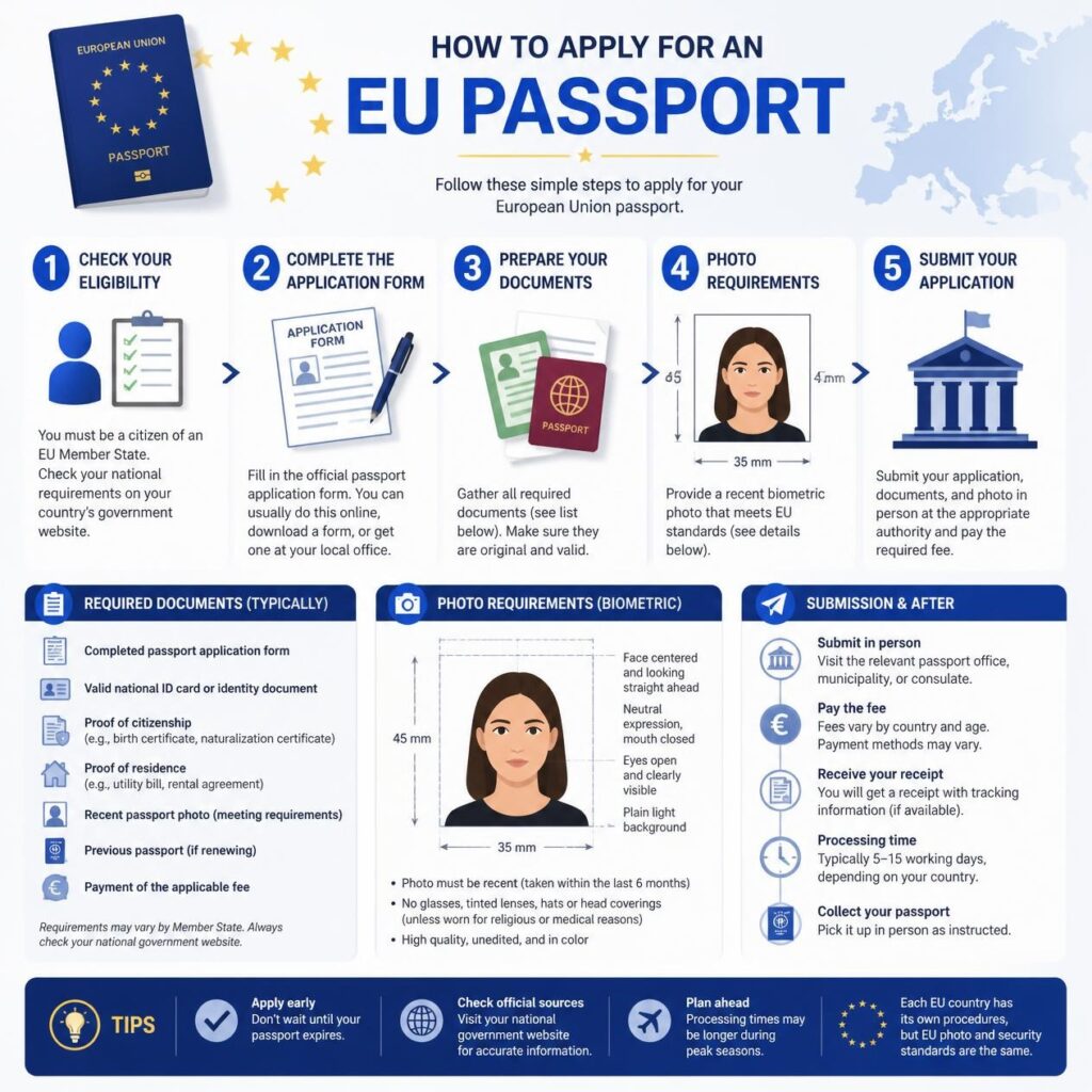 how to apply for eu passport