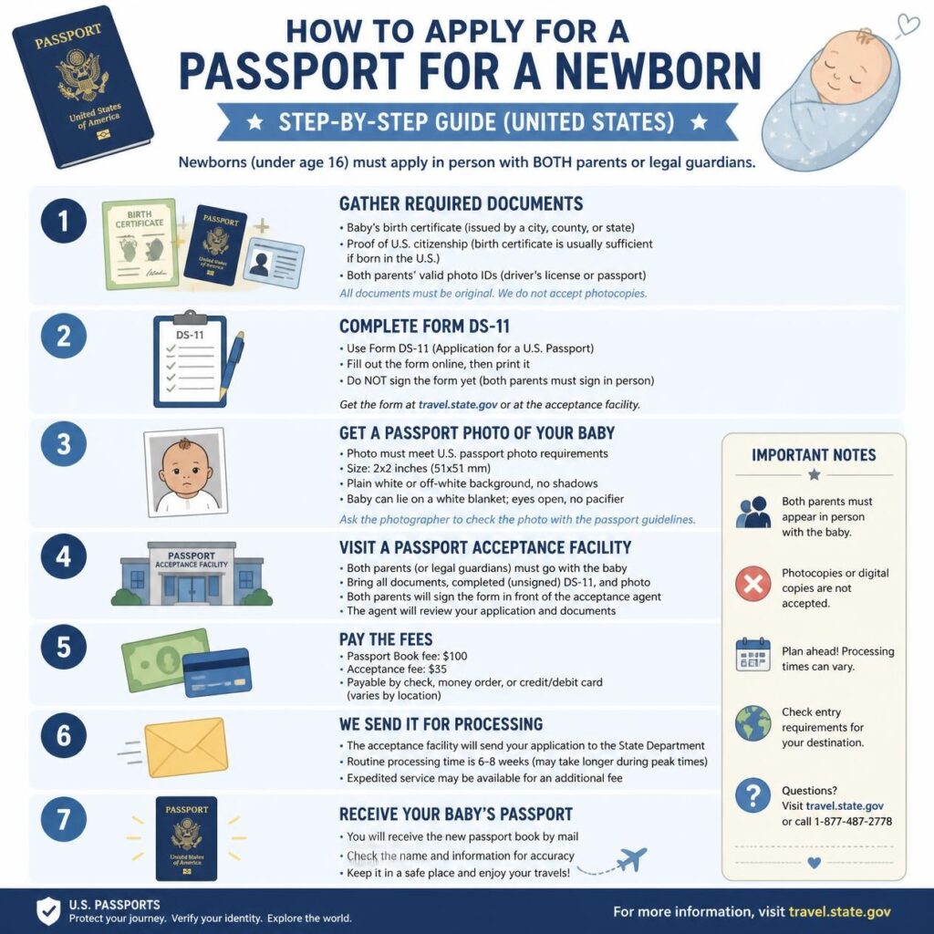 how to apply passport for newborn in usa
