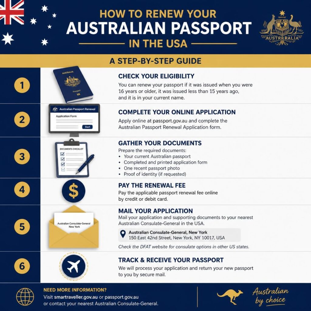 how to renew australian passport in usa